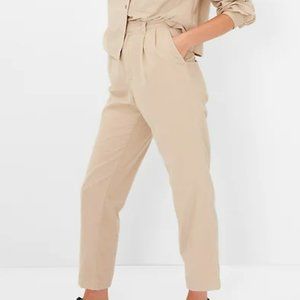 High Rise Pleated Taper Corduroy Pants